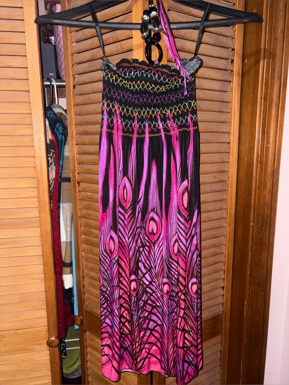 Halter tie neck dress.